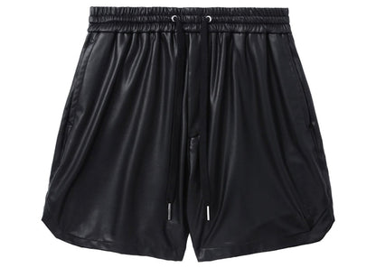BAPE Black Synthetic Leather Short Black