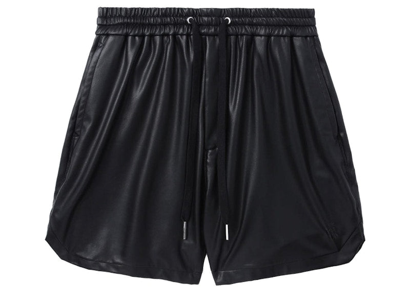 BAPE Black Synthetic Leather Short Black
