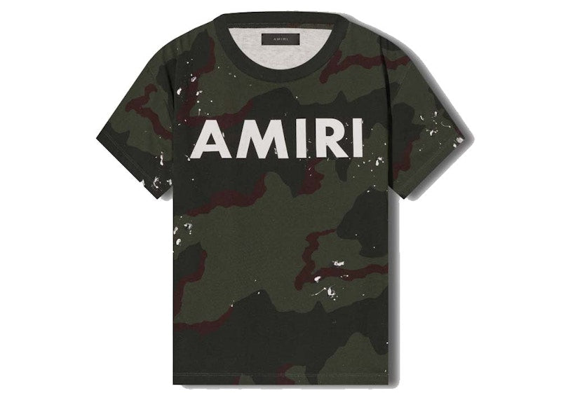 AMIRI Army Logo Tee T-shirt Army green
