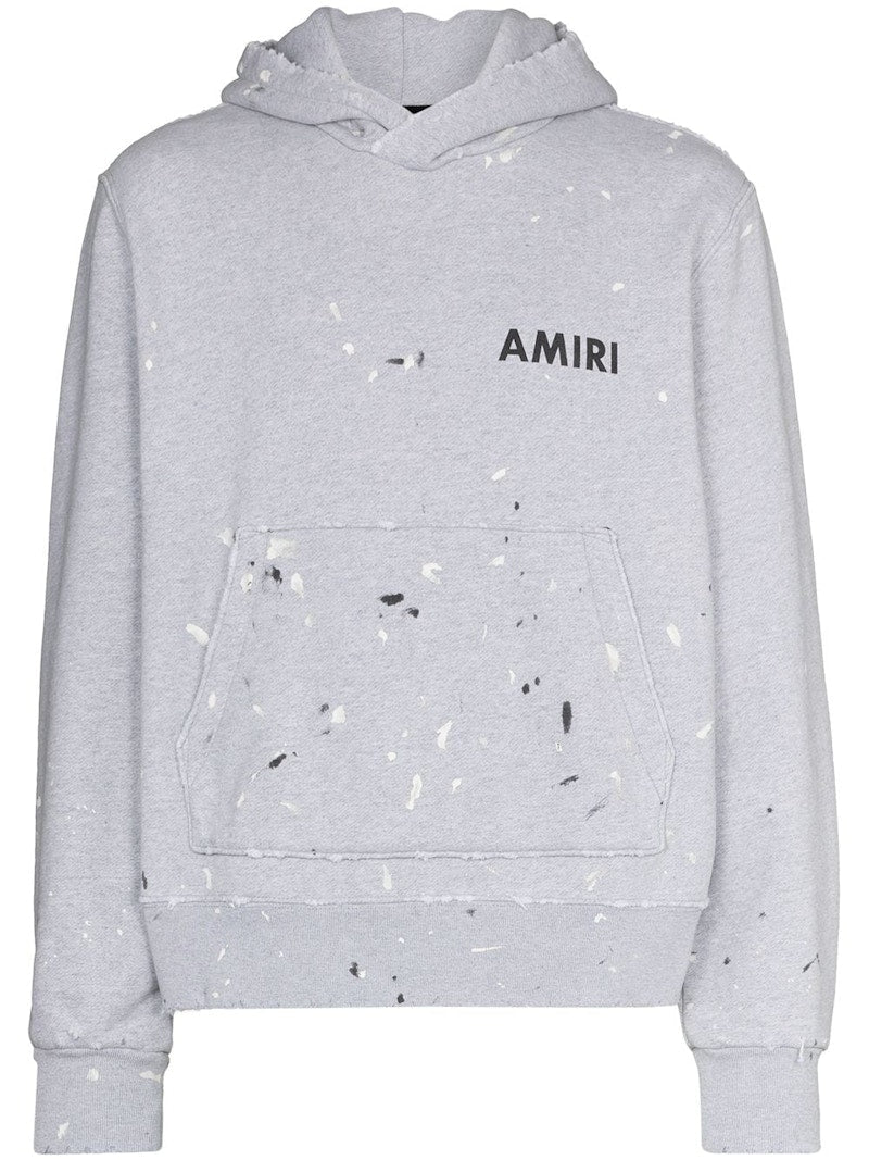 AMIRI Army Paint Hoodie Heather Grey