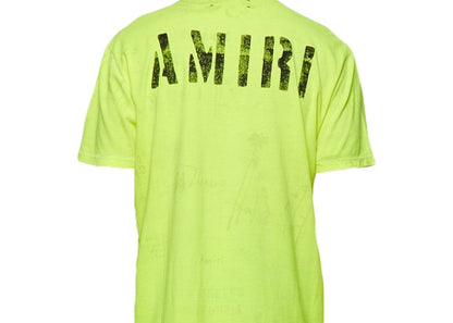 AMIRI Army Stencil Tee Lime