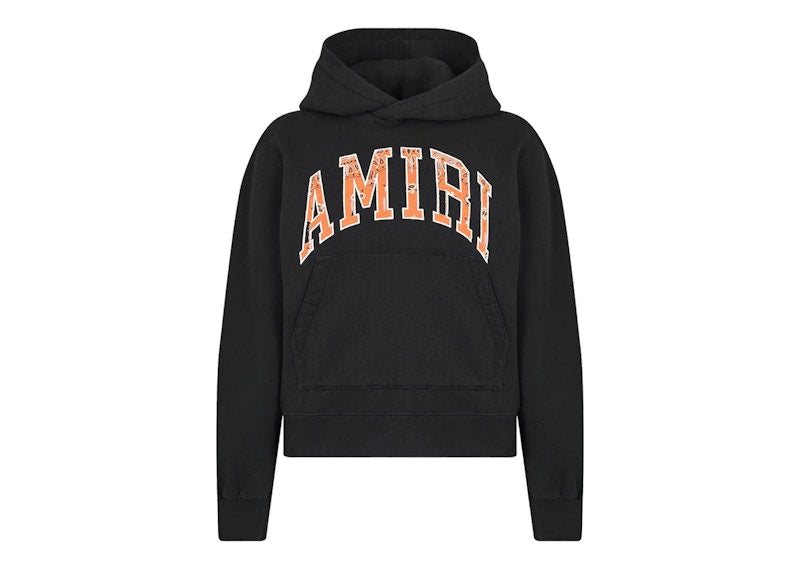AMIRI Bandana Applique Hoodie Black/Orange