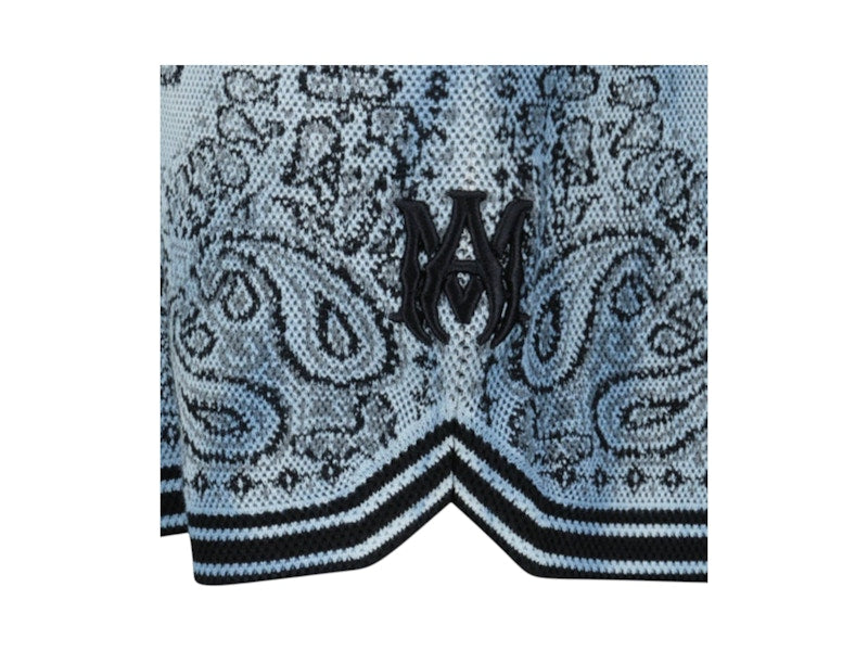AMIRI Bandana Basketball Shorts Blue