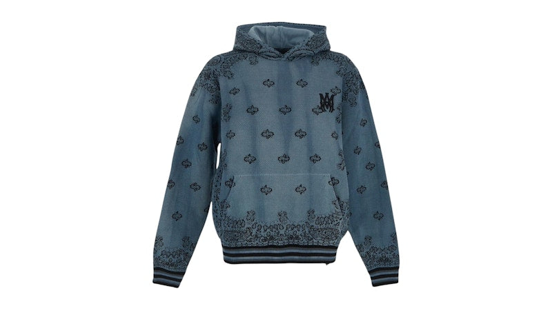 AMIRI Bandana Basketball Style Hoodie Blue