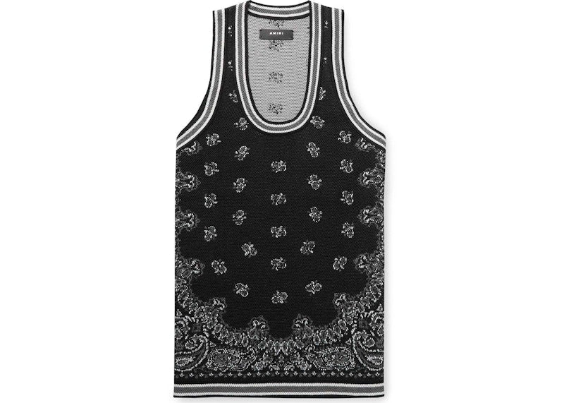 AMIRI Bandana Basketball Tank Top Black