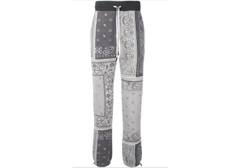 AMIRI Bandana Print Sweatpants Black