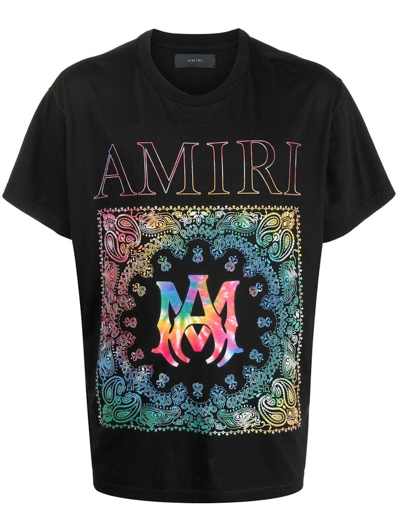 AMIRI Bandana Print Tee Black/Multicolor