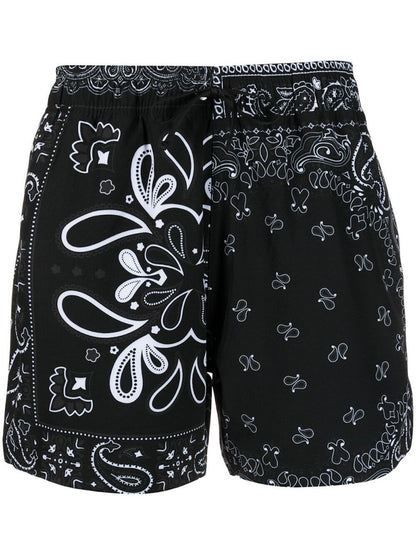 AMIRI Bandana Swim Shorts Black
