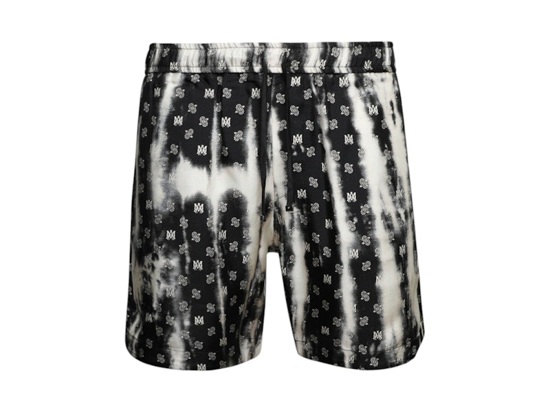 AMIRI Bleached MA Paisley Silk Short Black/White