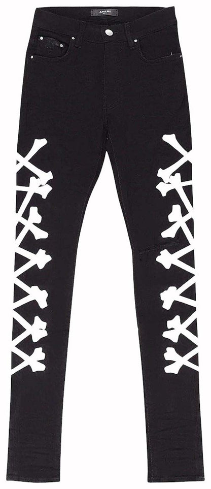 AMIRI Bones Jeans Black/Silver