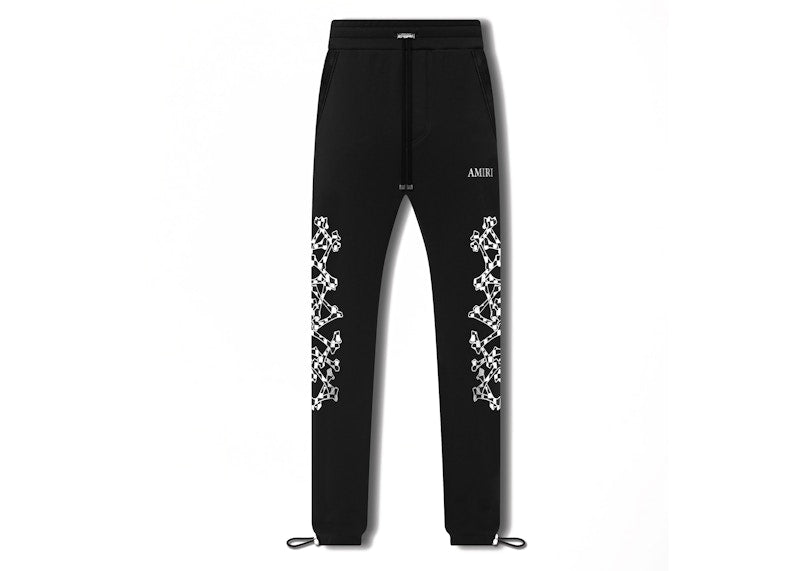 AMIRI Checkered Bones Sweatpant Black