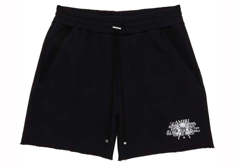 AMIRI Cherub Text Sweatshort Black