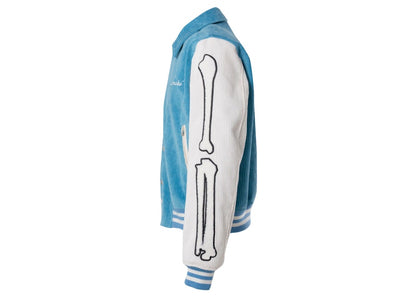 AMIRI Corduroy Bones Varsity Jacket Carolina Blue