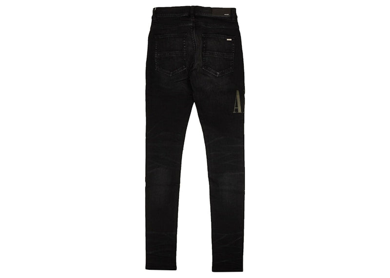 AMIRI Core Applique Denim Skinny Jeans Black