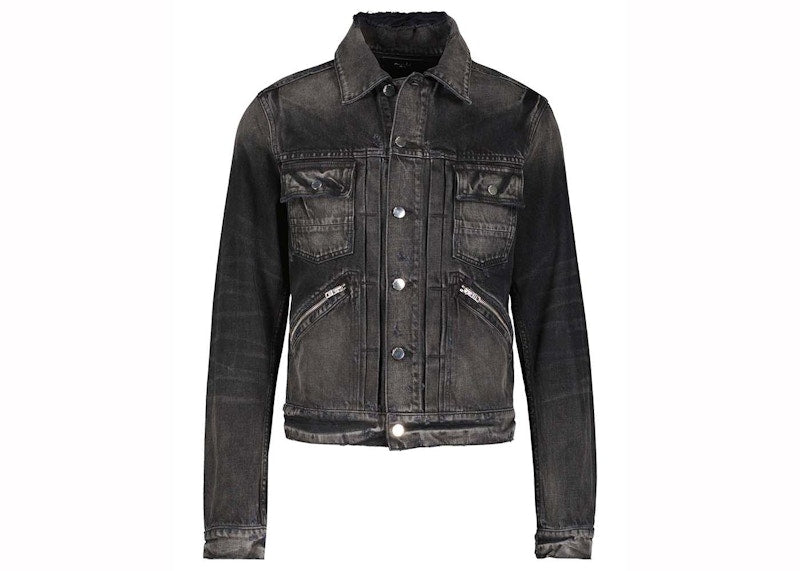 AMIRI Core Double Slanted Trucker Jacket Black