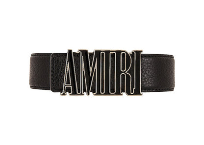 AMIRI Core Logo Buckle Belt Black/Black/Gold-tone