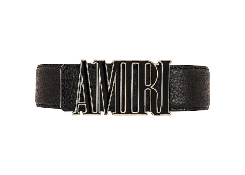 AMIRI Core Logo Buckle Belt Black/Black/Gold-tone