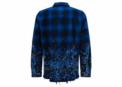 AMIRI Crystal Painter Flannel Shirt Blue/Black