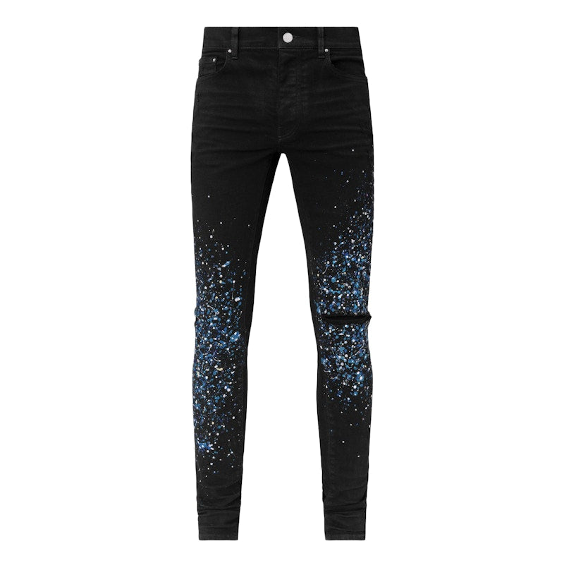 AMIRI Crystal Paiter Jeans Overdyed Black