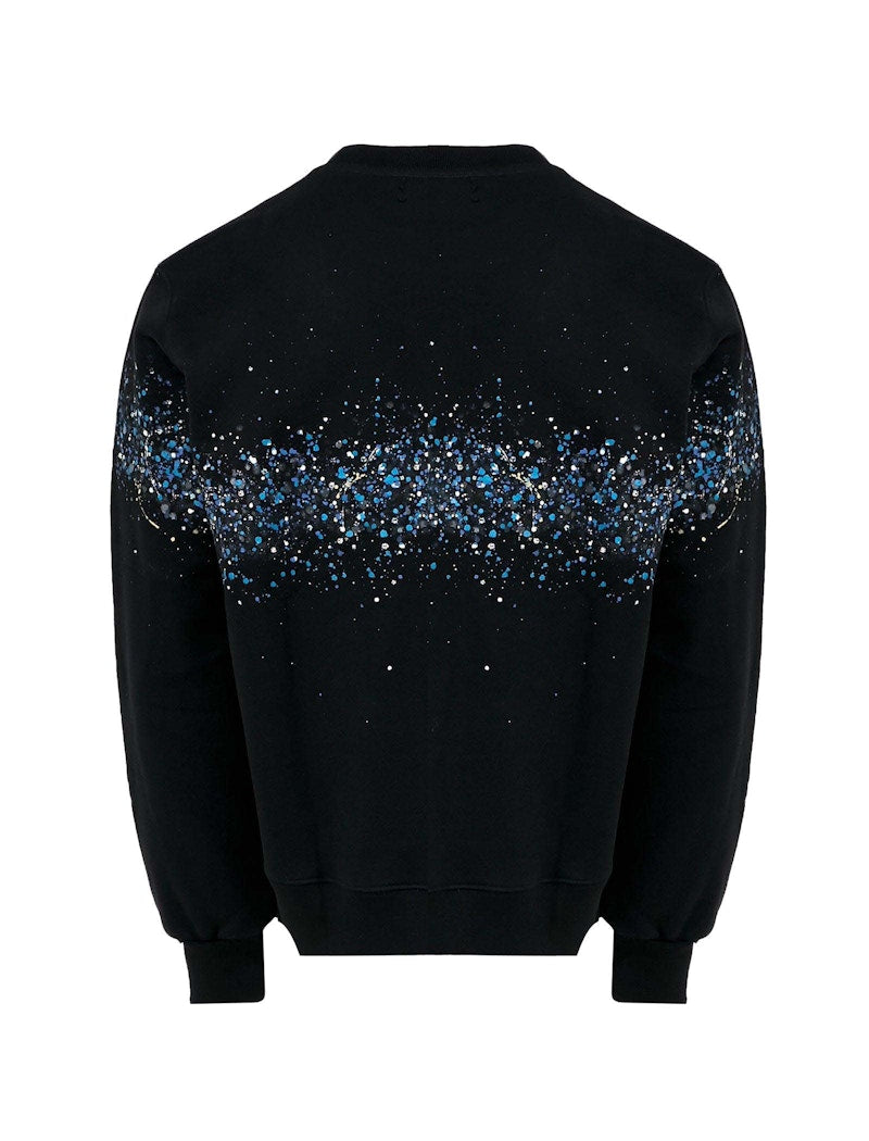 AMIRI Crystal Splash Logo Sweatshirt Black/Blue