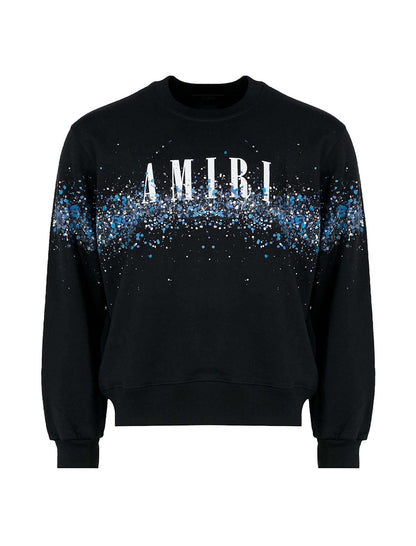 AMIRI Crystal Splash Logo Sweatshirt Black/Blue