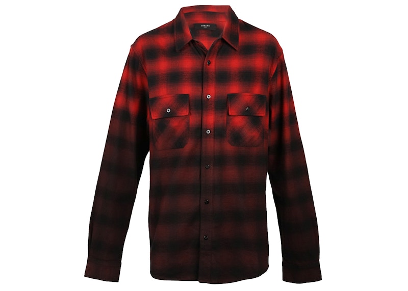 AMIRI Dip Dye Flannel Shirt Red/Black