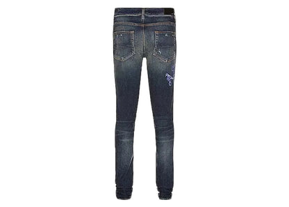 AMIRI Distressed Skinny Jeans Blue