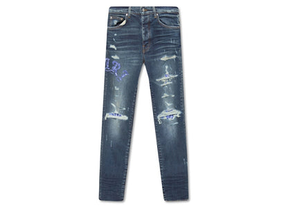 AMIRI Distressed Skinny Jeans Blue