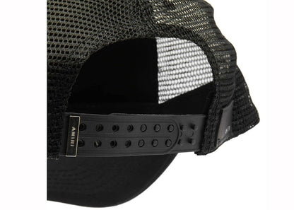 AMIRI Embroidered Logo Trucker Cap Black/Carolina Blue
