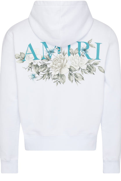 AMIRI Floral Logo Hoodie White