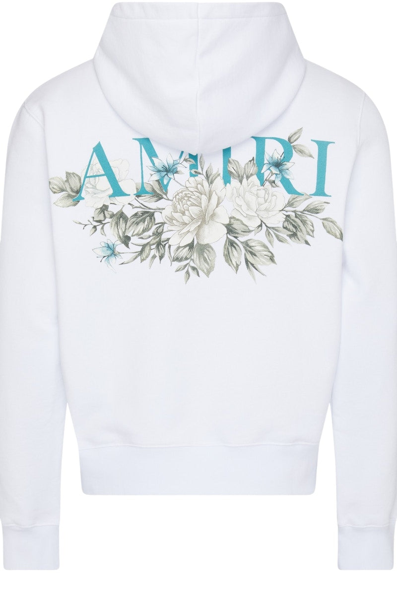 AMIRI Floral Logo Hoodie White