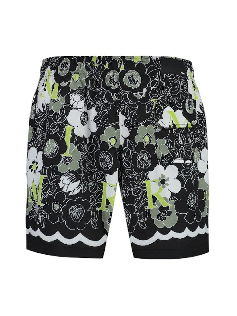 AMIRI Flower Amiri Swim Shorts Black