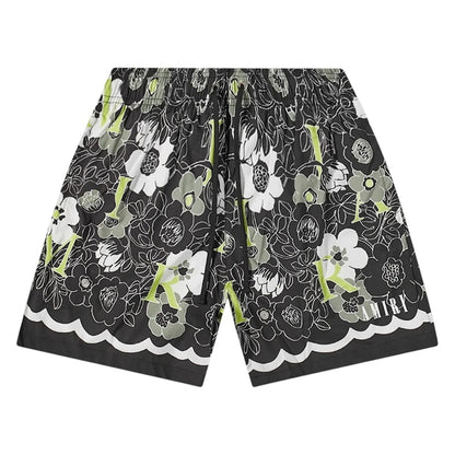 AMIRI Flower Amiri Swim Shorts Black
