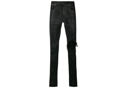AMIRI Glitter Broken Skinny Jean Black
