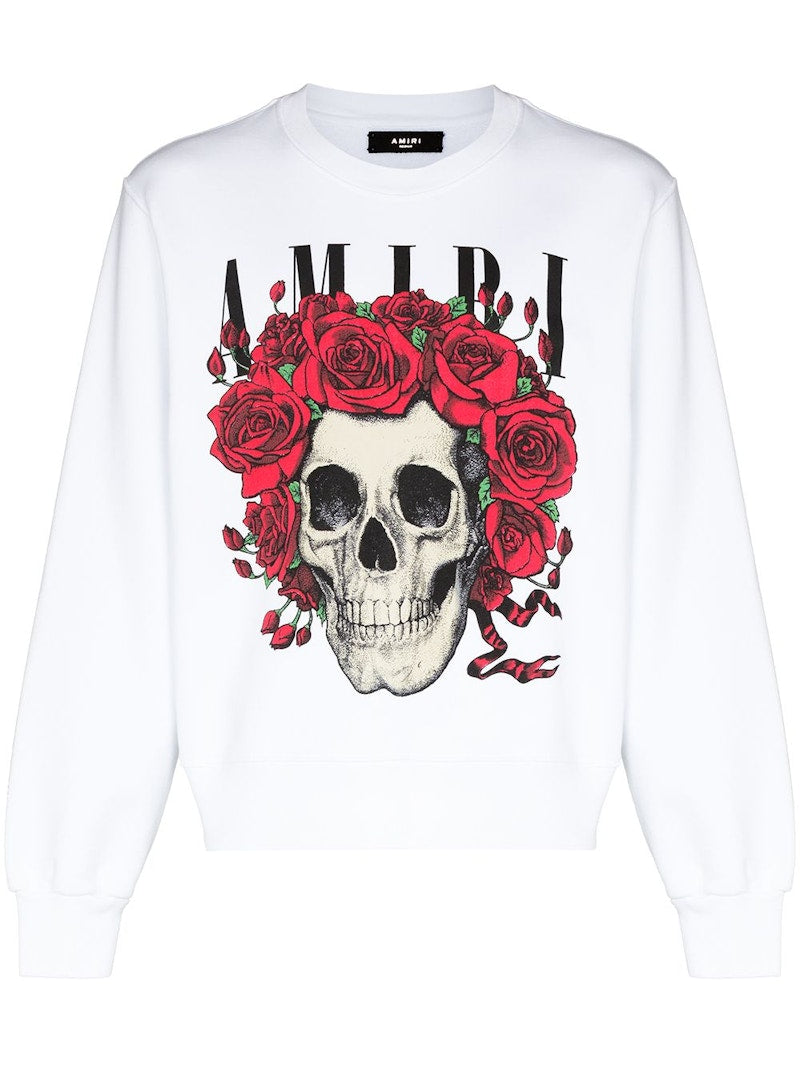 AMIRI Grateful Dead Skull Crew White