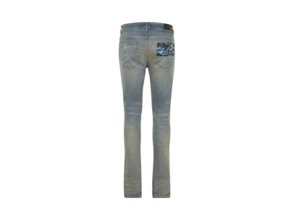 AMIRI Hawaiian Star Art Patch Jeans Clay Indigo