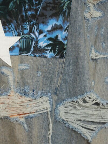 AMIRI Hawaiian Star Art Patch Jeans Clay Indigo