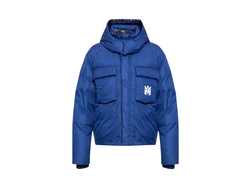 AMIRI Hooded Down Puffer Jacket Blue