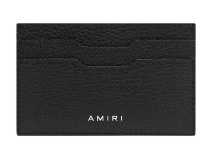 AMIRI Iconic Embossed Leather Card Holder Black
