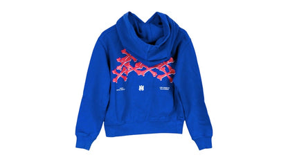 AMIRI Kids' Bones Graphic Hoodie Blue/Red