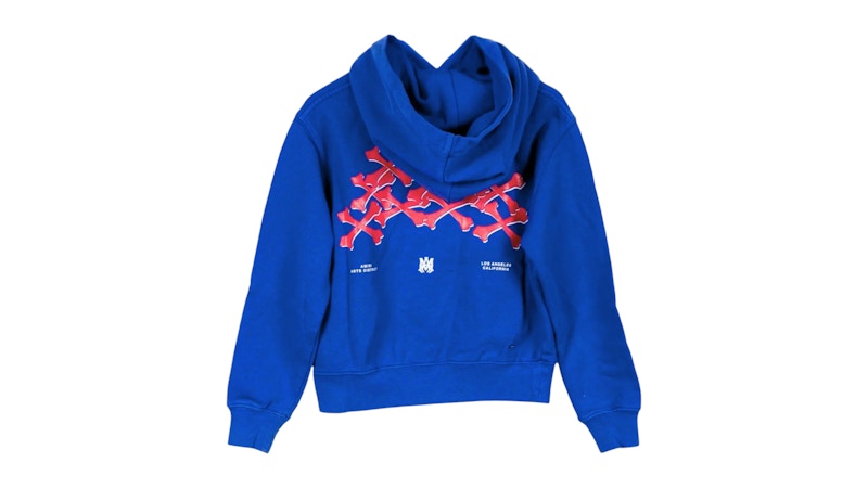 AMIRI Kids' Bones Graphic Hoodie Blue/Red