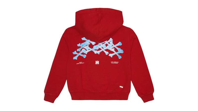 AMIRI Kids' Bones Graphic Hoodie Red/Blue