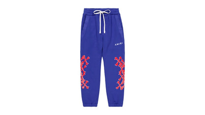 AMIRI Kids' Bones Graphic Sweatpants Blue/Red