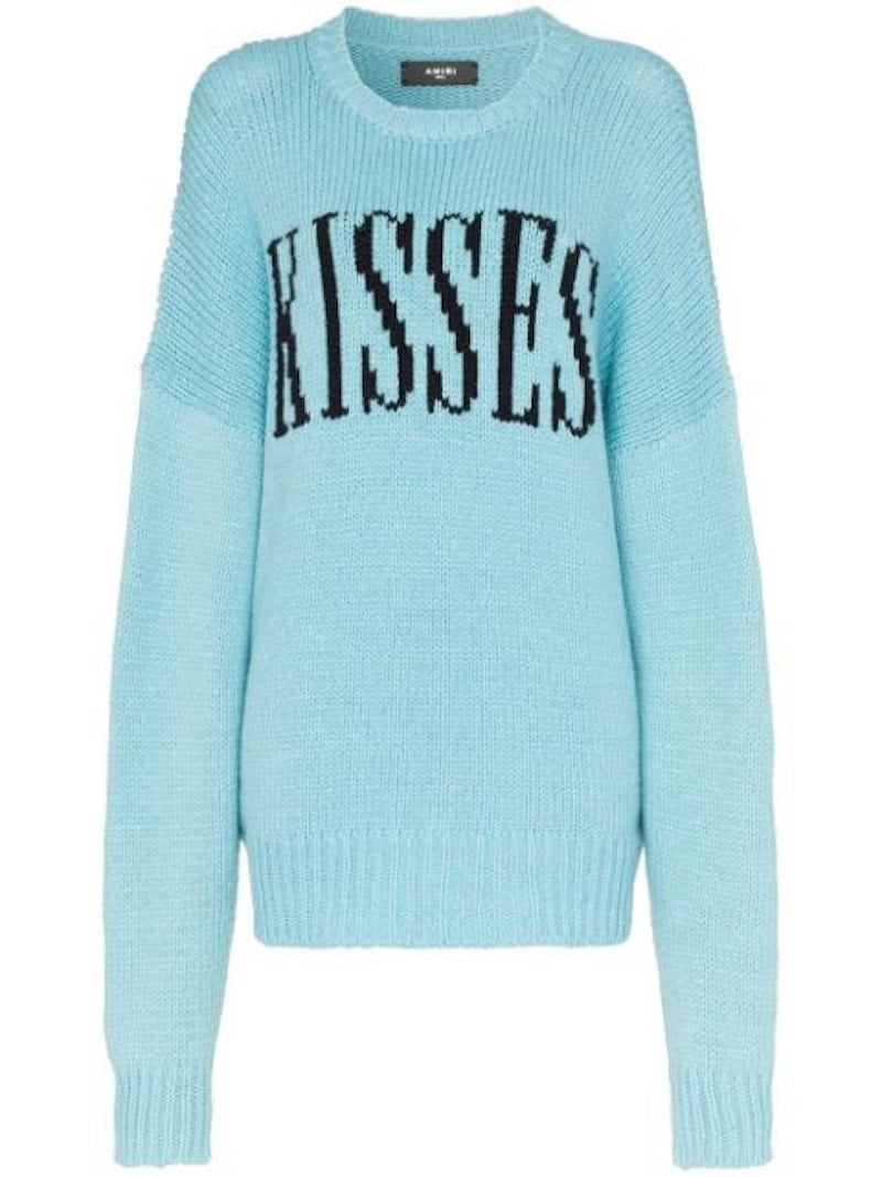 AMIRI Kisses Oversized Sweater Blue