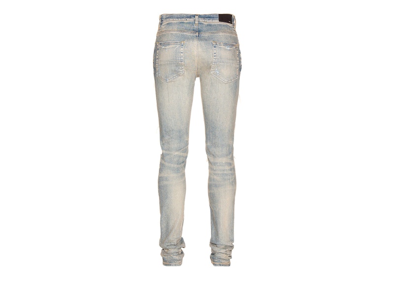 AMIRI Leopard Thrasher Skinny Fit Jeans Clay Indigo