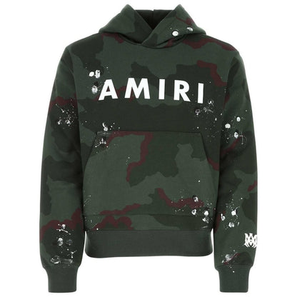 AMIRI Logo Camo Hoodie Green