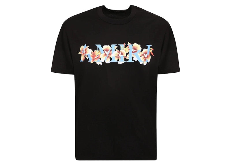 AMIRI Logo Printed Crewneck T-shirt Black