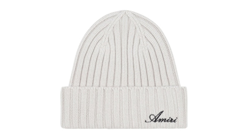 AMIRI Logo Script Beanie Beige