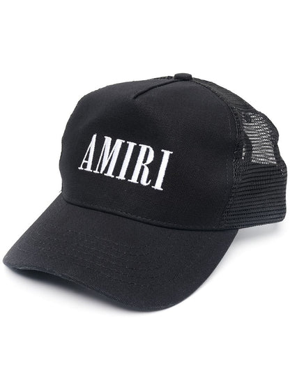 AMIRI Logo Trucker Hat Black/White