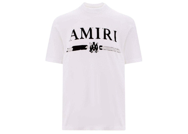 AMIRI MA Bar Applique Logo Tee White/Black